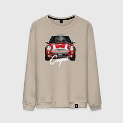 Свитшот хлопковый мужской Авто Mini Cooper, цвет: миндальный