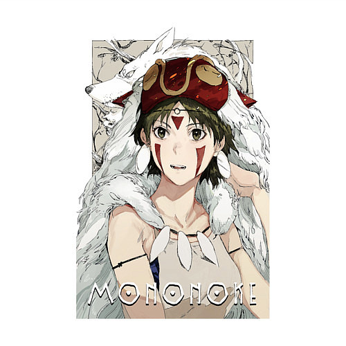 Мужской свитшот Princеss mononoke / Белый – фото 3