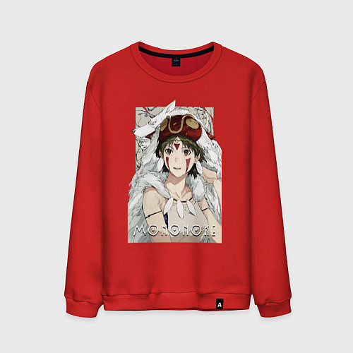 Мужской свитшот Princеss mononoke / Красный – фото 1