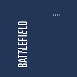 Свитшот хлопковый мужской BATTLEFIELD 2042 БЕЛЫЙ ЛОГОТИП, цвет: тёмно-синий — фото 2
