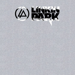 Свитшот хлопковый мужской Линкин Парк Лого ЧБ Рок Linkin Park, цвет: меланж — фото 2