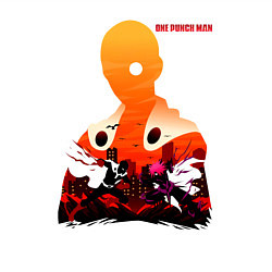 Свитшот хлопковый мужской Бой Сайтама и Бороса One Punch-Man, цвет: белый — фото 2