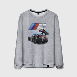 Свитшот хлопковый мужской BMW M POWER Motorsport Racing Team, цвет: меланж