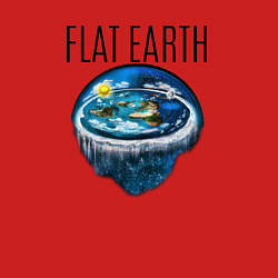 Свитшот хлопковый мужской The Flat Earth, цвет: красный — фото 2