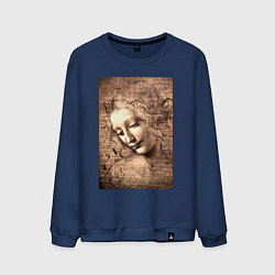 Свитшот хлопковый мужской Леонардо да Винчи Ла Скапильята около 1506-1508, цвет: тёмно-синий