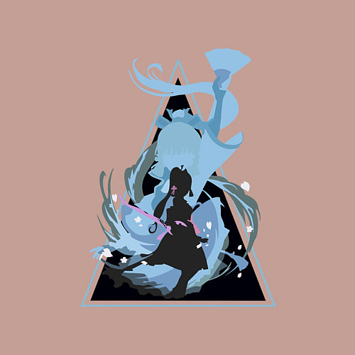 Мужской свитшот Genshin Impact AyakaАяка / Пыльно-розовый – фото 3