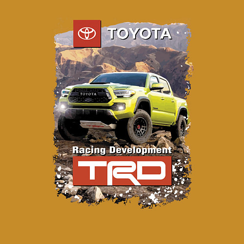 Мужской свитшот Toyota Racing Development mountains competition / Горчичный – фото 3