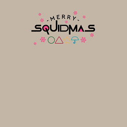 Свитшот хлопковый мужской Merry Squidmas he elements, цвет: миндальный — фото 2