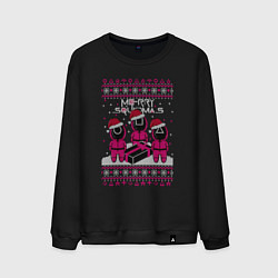 Свитшот хлопковый мужской Sweater Squidmas, цвет: черный