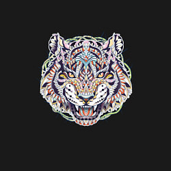 Свитшот хлопковый мужской Голова тигра орнамент, цвет: черный — фото 2