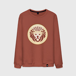 Мужской свитшот Лев бежевый