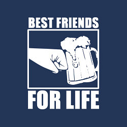 Свитшот хлопковый мужской Best Friends For Life-Кулак встрою, цвет: тёмно-синий — фото 2