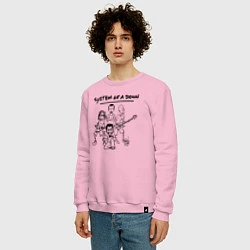 Свитшот хлопковый мужской Арт на группу System of a Down, цвет: светло-розовый — фото 2