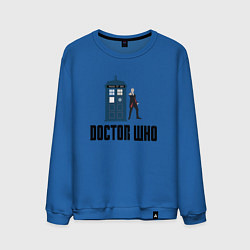 Свитшот хлопковый мужской Доктор кто 12, цвет: синий