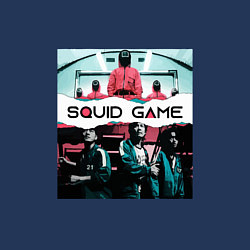 Свитшот хлопковый мужской Play - Squid Game, цвет: тёмно-синий — фото 2