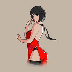 Свитшот хлопковый мужской Ada Wong from Resident Evil, цвет: миндальный — фото 2