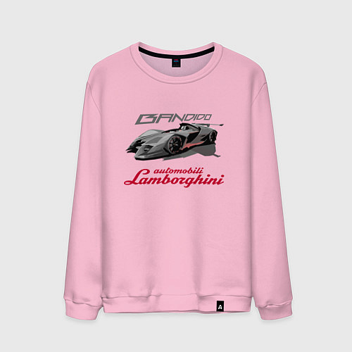 Мужской свитшот Lamborghini Bandido concept / Светло-розовый – фото 1