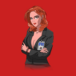 Свитшот хлопковый мужской Dana Scully X-Files, цвет: красный — фото 2