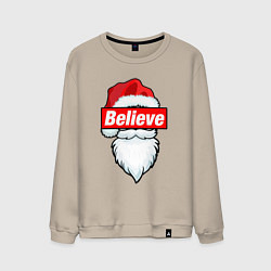 Мужской свитшот I Believe In Santa Я Верю В Санту