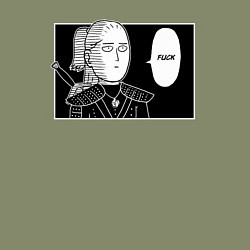 Свитшот хлопковый мужской Любимое слово Геральта FUCK, цвет: авокадо — фото 2