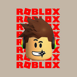 Свитшот хлопковый мужской ROBLOX RED LOGO LEGO FACE, цвет: миндальный — фото 2