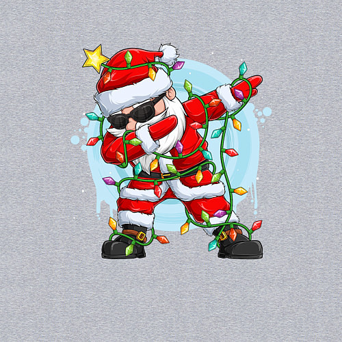 Мужской свитшот DAB SANTA CLAUS В ГЕРЛЯНДЕ / Меланж – фото 3