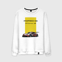 Свитшот хлопковый мужской Porsche Carrera 4S Motorsport, цвет: белый