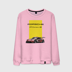 Свитшот хлопковый мужской Porsche Carrera 4S Motorsport, цвет: светло-розовый