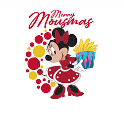 Свитшот хлопковый мужской Minnie Merry Mausmas, цвет: белый — фото 2
