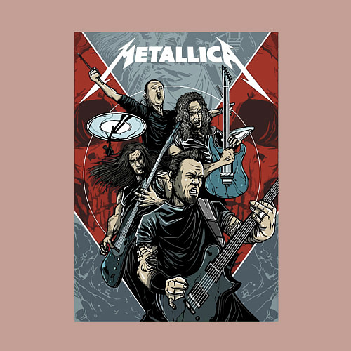 Мужской свитшот Metallica - cool dudes! / Пыльно-розовый – фото 3