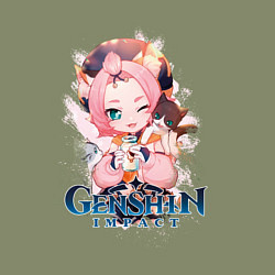 Свитшот хлопковый мужской Диона Diona Genshin Impact, цвет: авокадо — фото 2