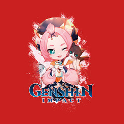 Свитшот хлопковый мужской Диона Diona Genshin Impact, цвет: красный — фото 2