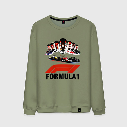 Мужской свитшот Пилоты формулы 1 / Авокадо – фото 1