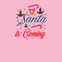 Свитшот хлопковый мужской Christmas Santa is Coming, цвет: светло-розовый — фото 2