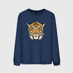 Свитшот хлопковый мужской Family Tiger, цвет: тёмно-синий