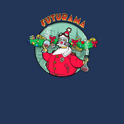 Свитшот хлопковый мужской X-mas Futurama, цвет: тёмно-синий — фото 2