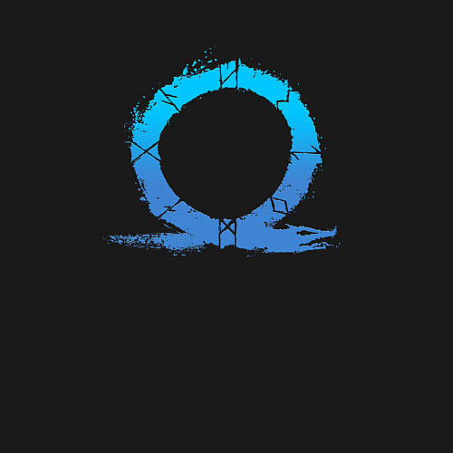 Мужской свитшот CBVDJK СИМВОЛ КРАТОСА, БОГ ВОЙНЫ / Черный – фото 3