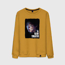 Свитшот хлопковый мужской Чон Джин Су, цвет: горчичный