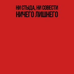 Свитшот хлопковый мужской НИ СТЫДА, НИ СОВЕСТИ НИЧЕГО ЛИШНЕГО, цвет: красный — фото 2