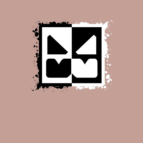 Мужской свитшот GEOMETRY DASH BLACK WHITE / Пыльно-розовый – фото 3