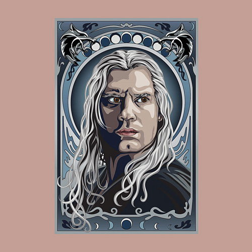 Мужской свитшот ВЕДЬМАК НЕТФЛИКС / Пыльно-розовый – фото 3