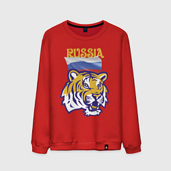 Свитшот хлопковый мужской Russian tiger, цвет: красный