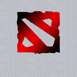 Свитшот хлопковый мужской ЧЁРНО КРАСНОЕ ЛОГО ДОТА 2 DOTA 2 LOGO, цвет: меланж — фото 2