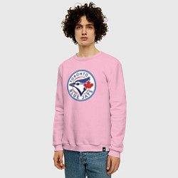 Свитшот хлопковый мужской Toronto Blue Jays, цвет: светло-розовый — фото 2