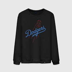 Свитшот хлопковый мужской Los Angeles Dodgers baseball, цвет: черный