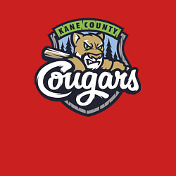 Свитшот хлопковый мужской Kane County Cougars - baseball team, цвет: красный — фото 2