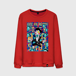 Свитшот хлопковый мужской Deltarune - Are You Ready?, цвет: красный