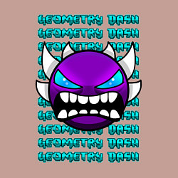 Свитшот хлопковый мужской GEOMETRY DASH ФИОЛЕТОВЫЙ ДЕМОН ГЕОМЕТРИЯ, цвет: пыльно-розовый — фото 2