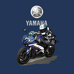 Свитшот хлопковый мужской YAMAHA - legendary racing team!, цвет: тёмно-синий — фото 2