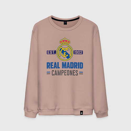 Мужской свитшот Real Madrid Реал Мадрид / Пыльно-розовый – фото 1